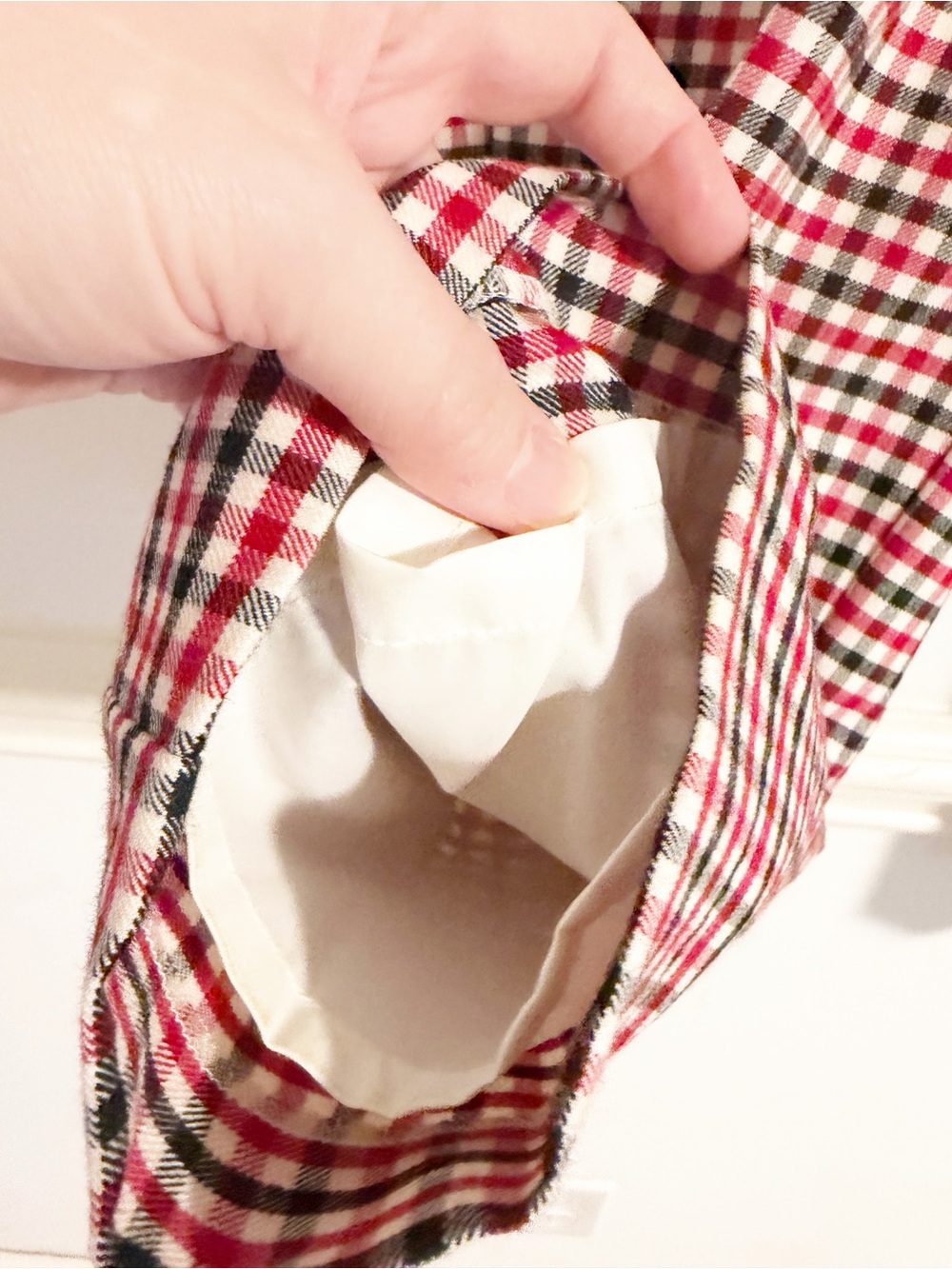 Talbots Hampshire Ankle Pants Red Black Plaid Wool Blend Dress Pants 14 - Picture 3 of 6